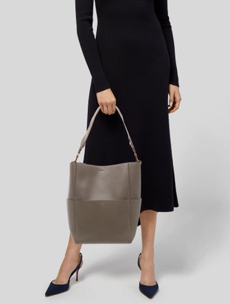 Celine Leather Seau Sangle Medium