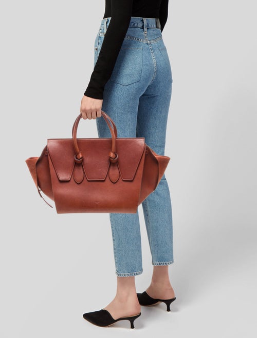 Celine Leather Tie Tote Large