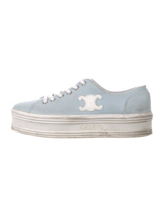 Celine Signature Logo Canvas Sneakers