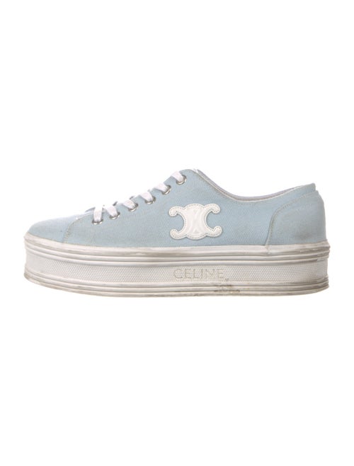 Celine Signature Logo Canvas Sneakers