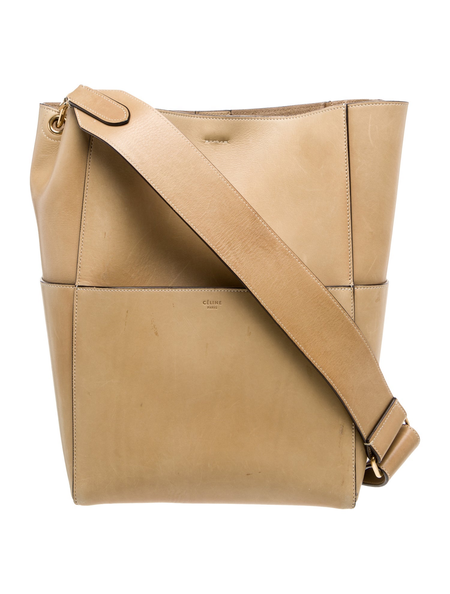 Celine Leather Seau Sangle Medium