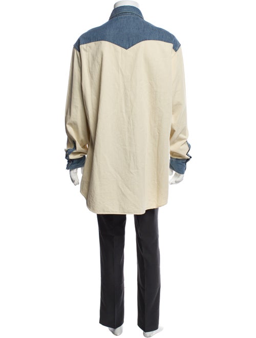 Celine Colorblock Pattern Long Sleeve Western Shirt