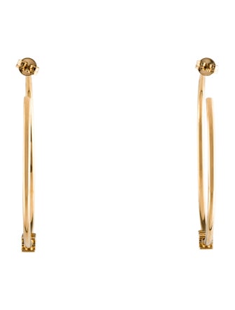 Celine Triomphe Large Hoops Earrings