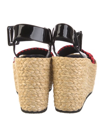 Celine Straw Patterned Espadrilles