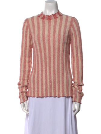Celine Striped Mock Neck Sweater