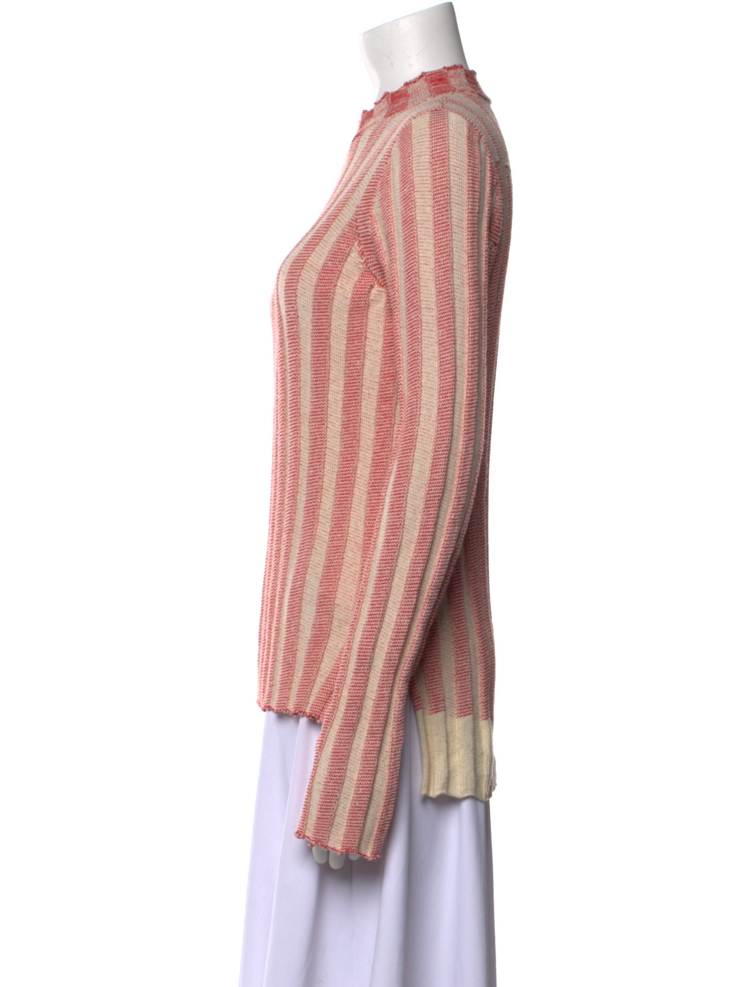 Celine Striped Mock Neck Sweater