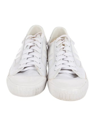 Celine Canvas Leather Trim Embellishment Sneakers