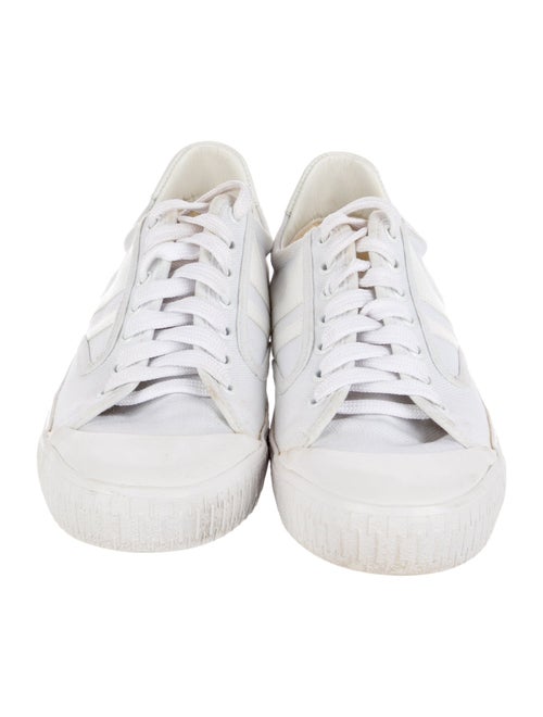 Celine Canvas Leather Trim Embellishment Sneakers