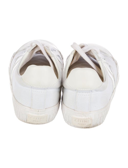 Celine Canvas Leather Trim Embellishment Sneakers