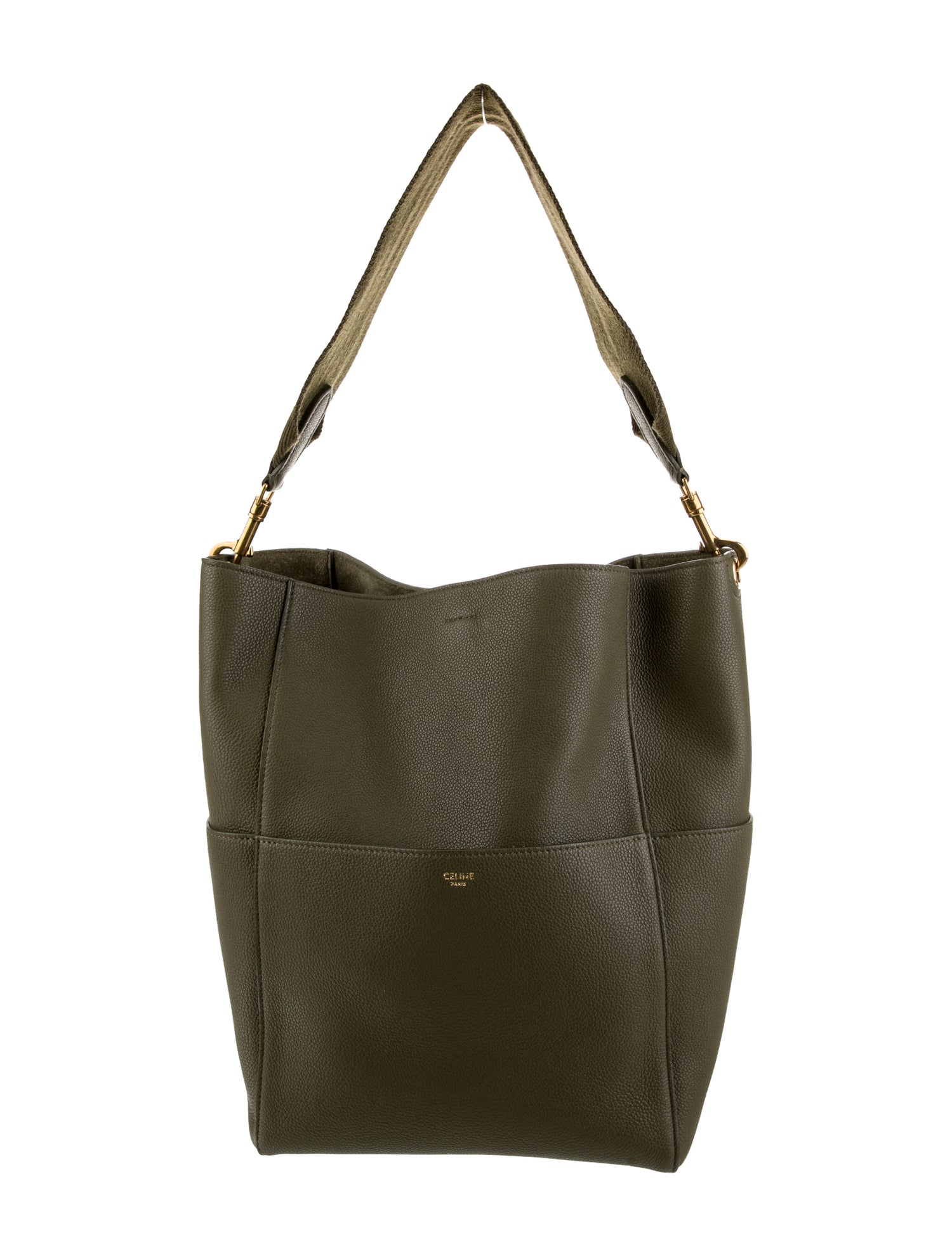 Celine Leather Seau Sangle Medium