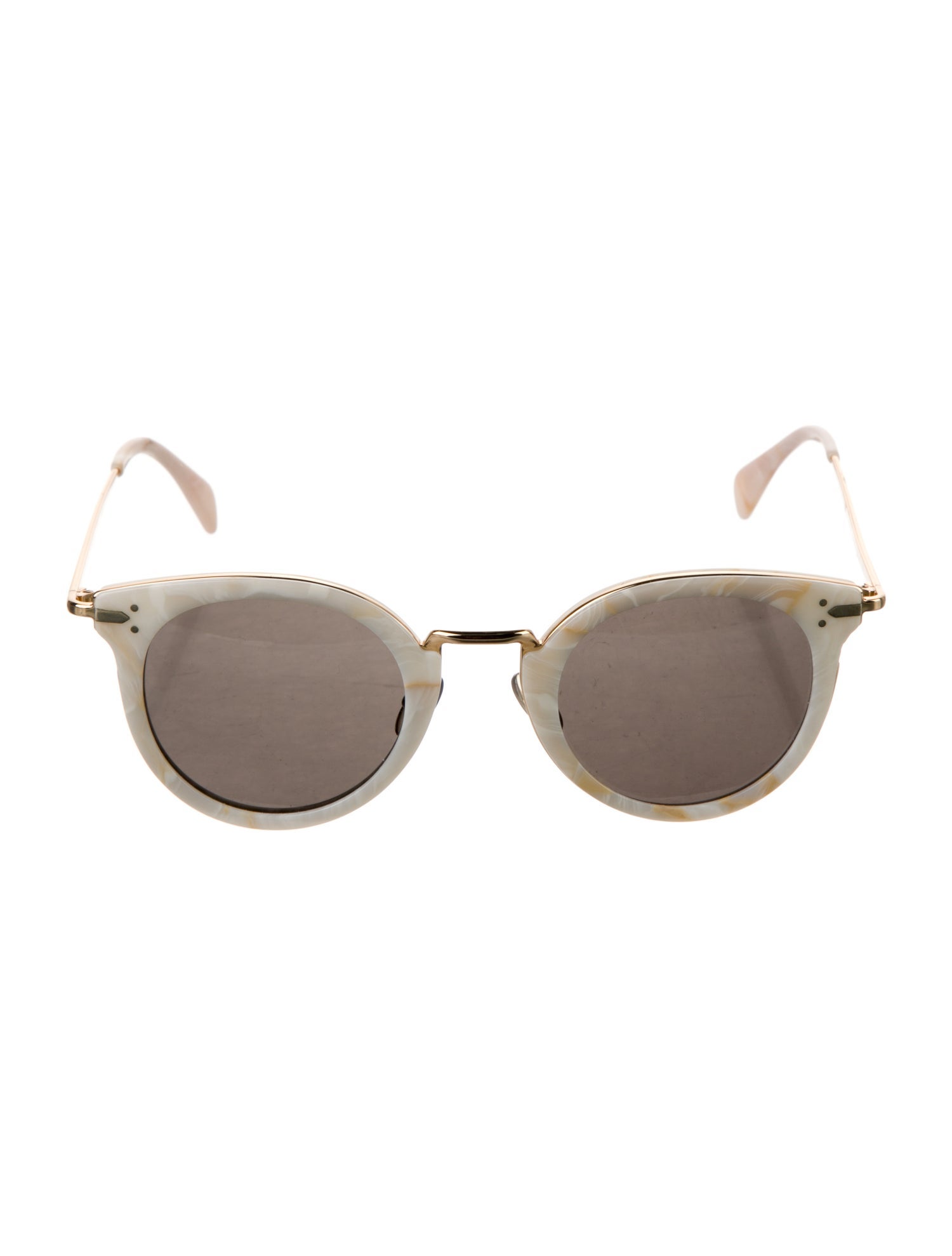 Celine Round Mirrored Sunglasses