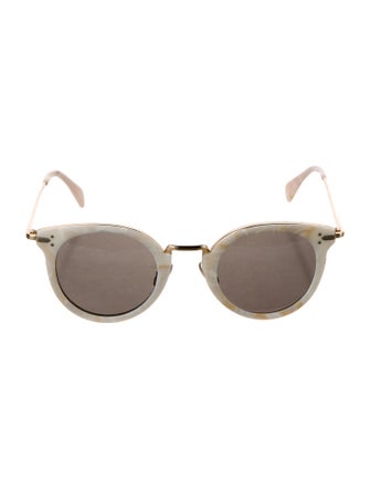 Celine Round Mirrored Sunglasses