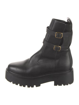 Celine Leather Combat Boots
