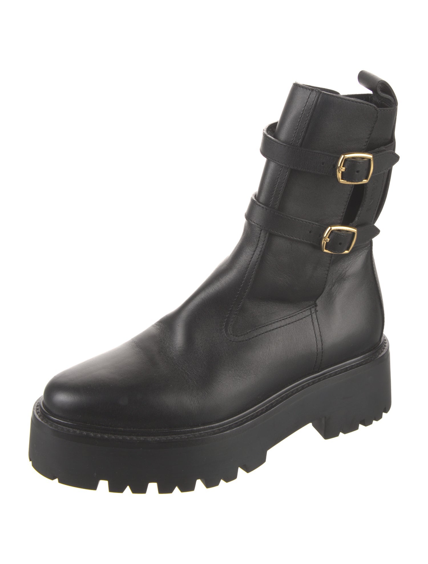Celine Leather Combat Boots