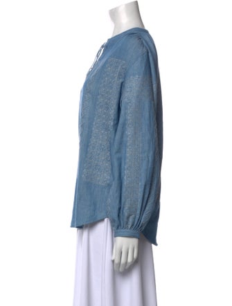 Celine Tie Neck Long Sleeve Blouse