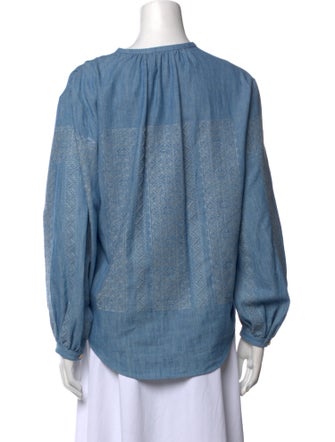 Celine Tie Neck Long Sleeve Blouse