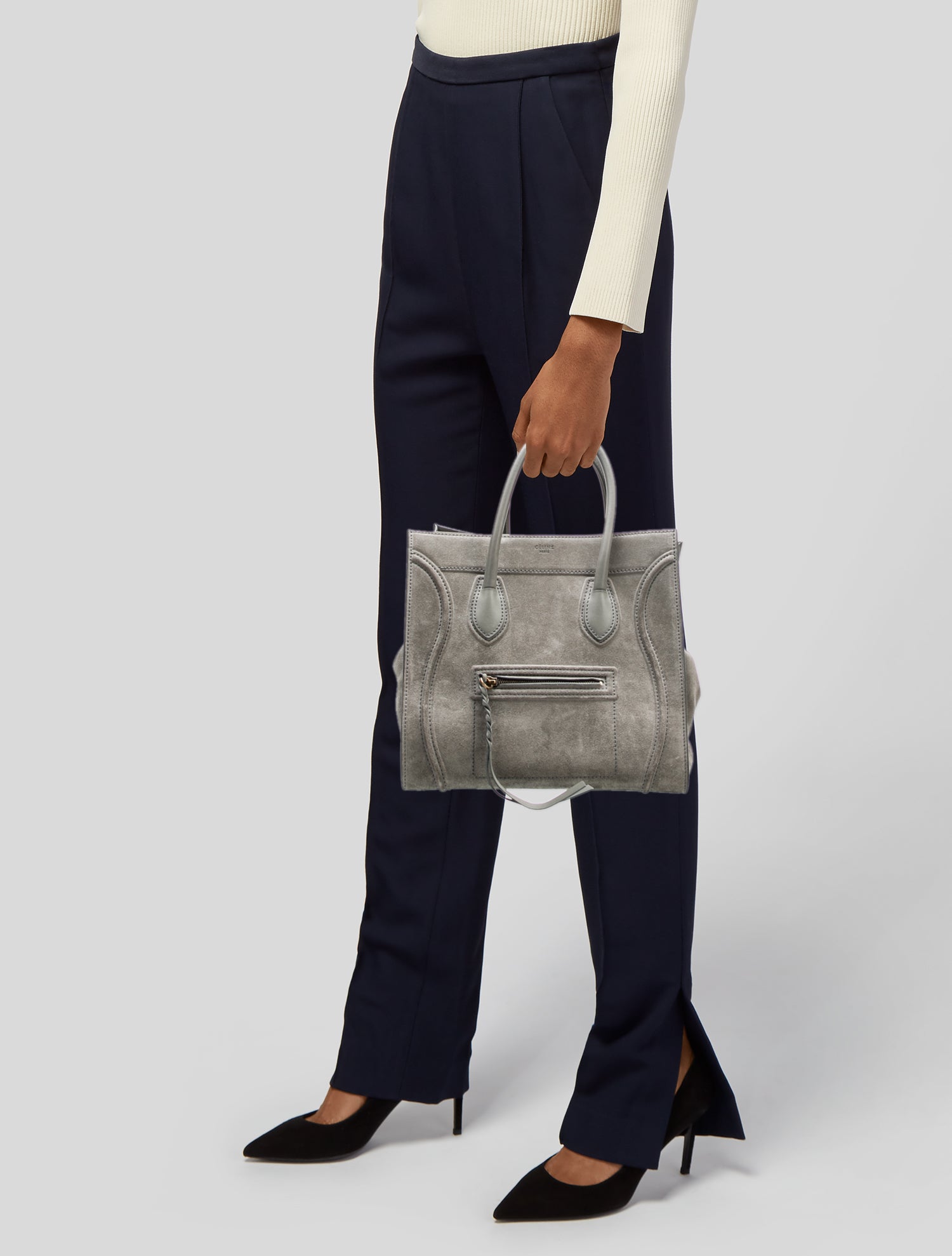 Celine Suede Luggage Phantom Medium