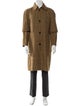 Celine Houndstooth Car Wool Trench Coat