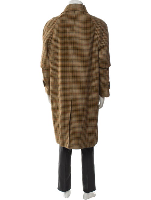 Celine Houndstooth Car Wool Trench Coat