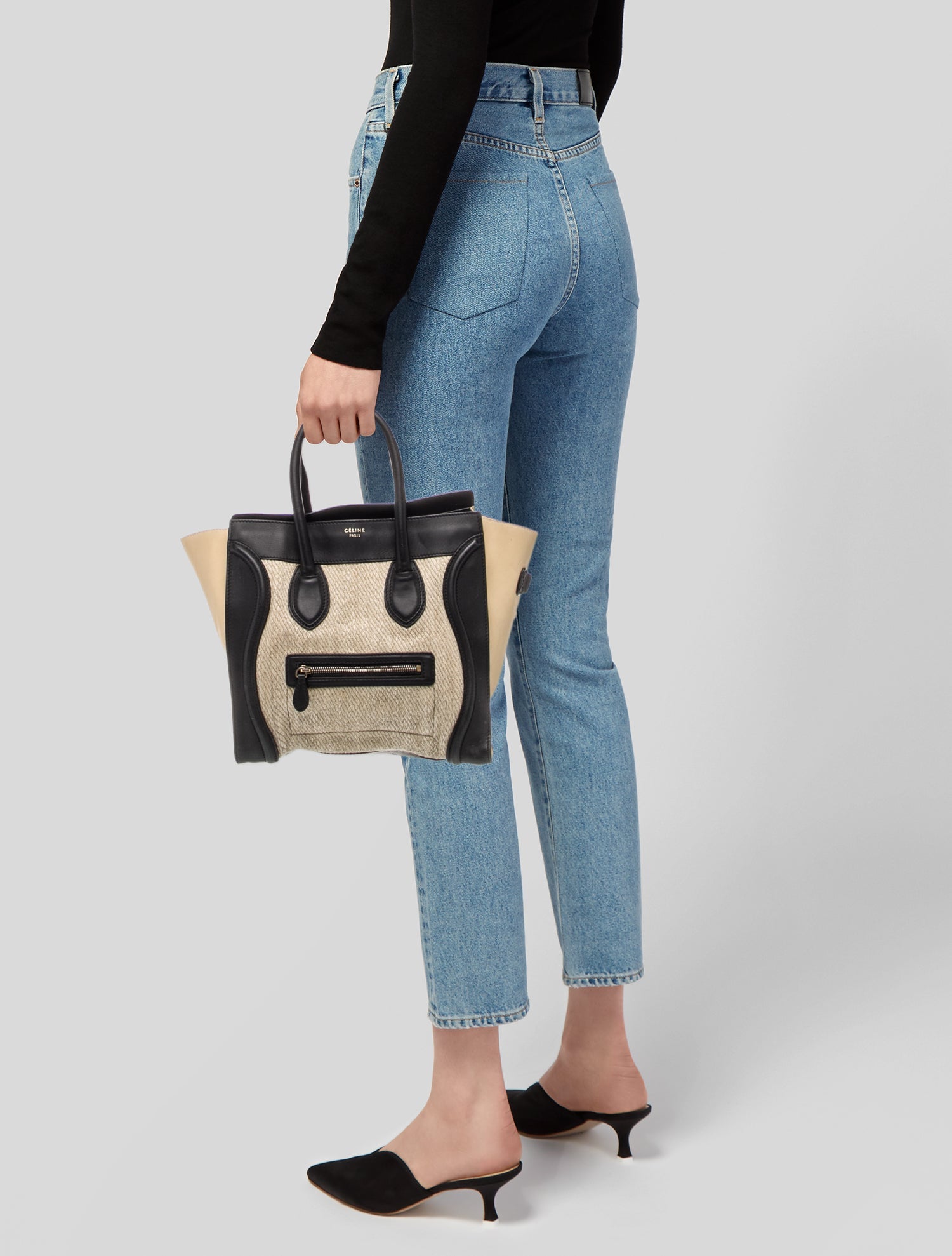 Celine Raffia Luggage Mini