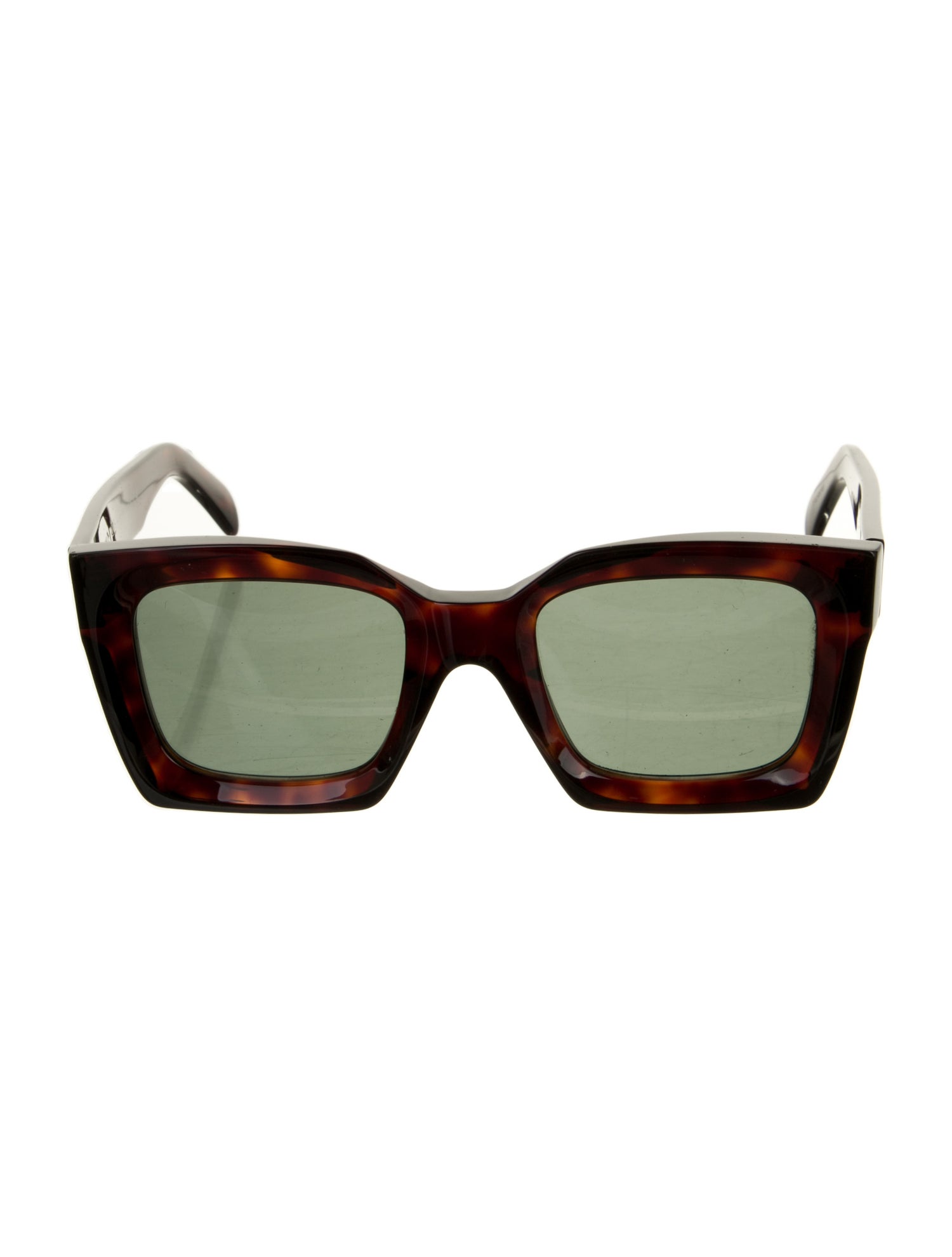 Celine Square Red Havana Square Sunglasses