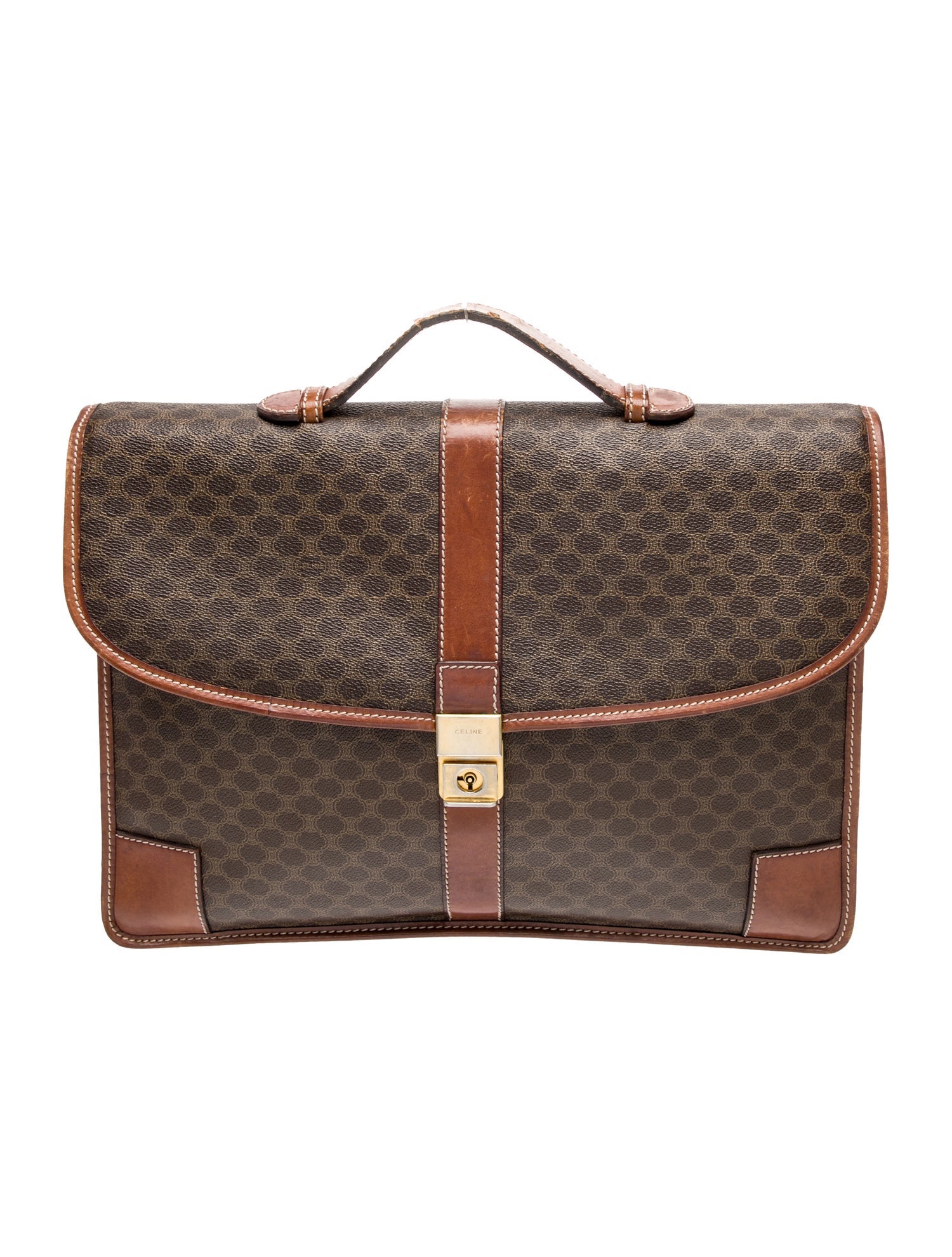 Celine Leather Briefcase Vintage