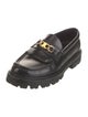 Celine Leather Fringe Trim Accent Loafers