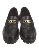 Celine Leather Fringe Trim Accent Loafers