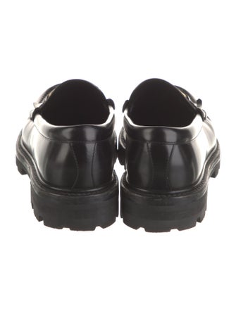Celine Leather Fringe Trim Accent Loafers