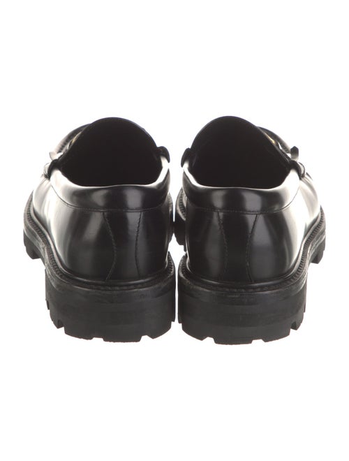 Celine Leather Fringe Trim Accent Loafers