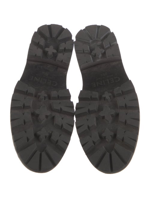 Celine Leather Fringe Trim Accent Loafers