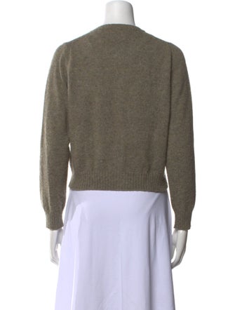 Celine Wool Plaid Print Sweater