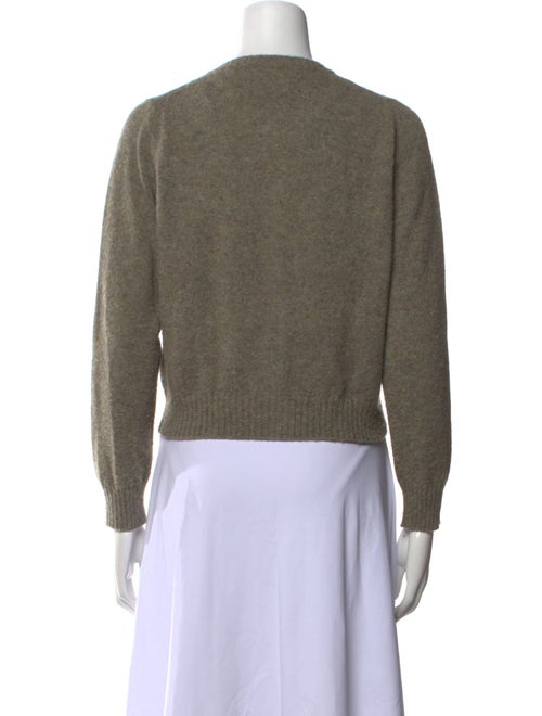 Celine Wool Plaid Print Sweater