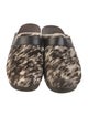 Celine Ponyhair Animal Print Mules