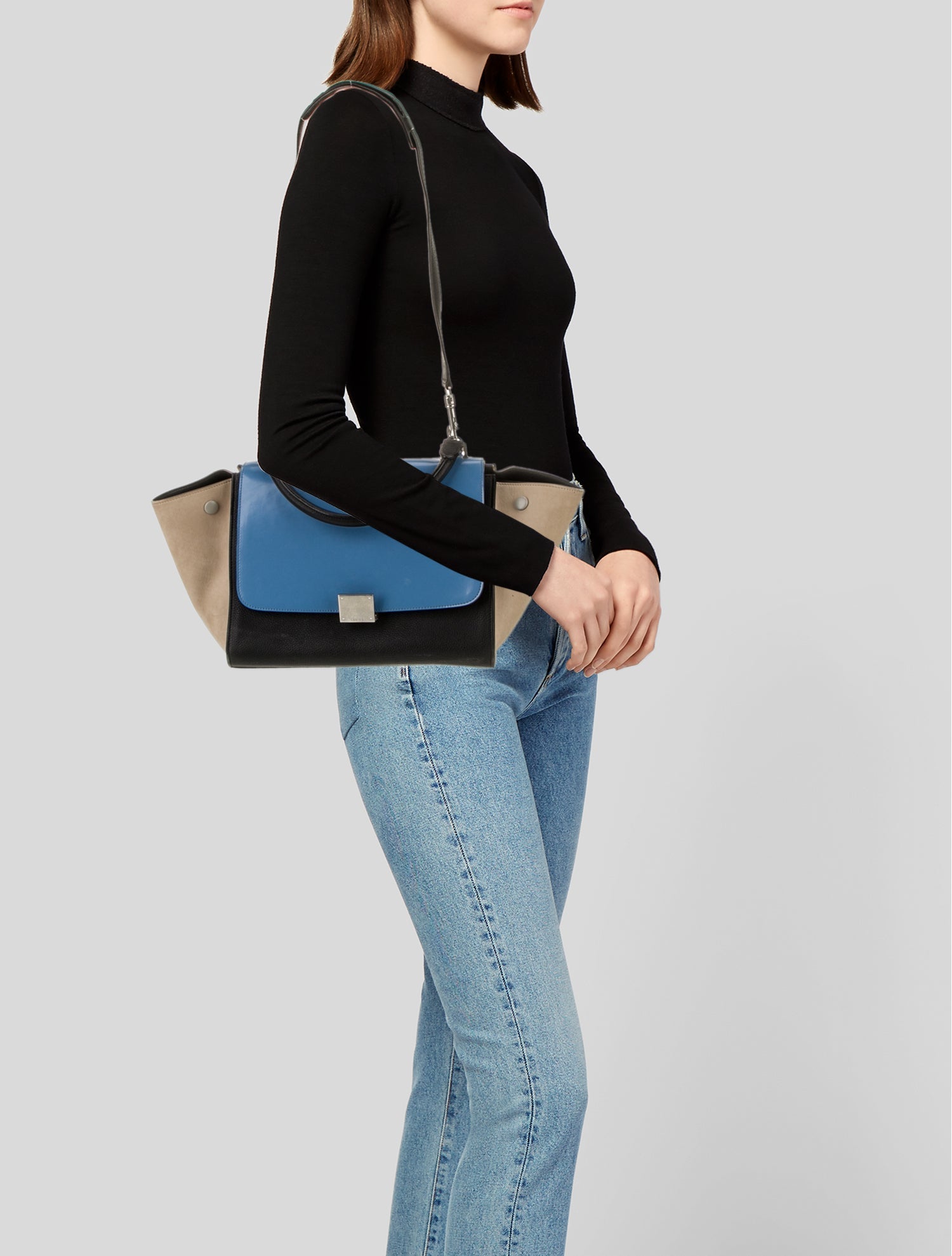 Celine Leather Trapeze Small