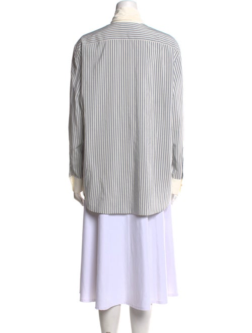 Celine Stripe Long Sleeve Silk Tunic