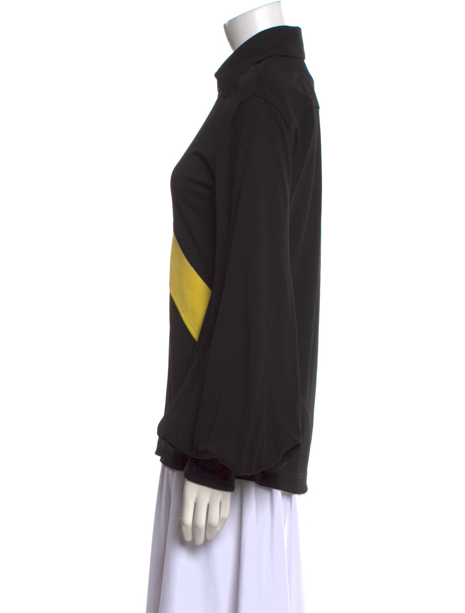 Celine Quarter Zip Long Sleeve Button-Up Top