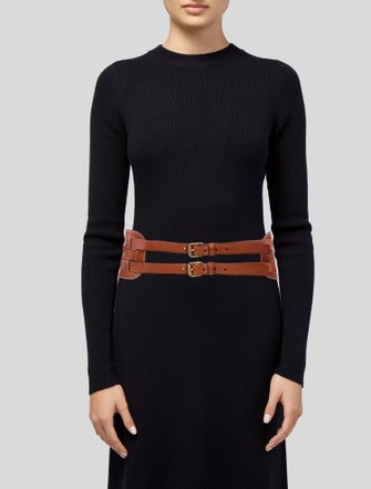 Celine Wide Leather Belt