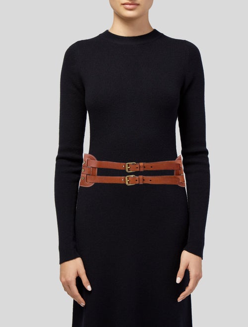 Celine Wide Leather Belt
