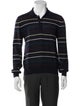 Celine Wool Striped Polo Shirt