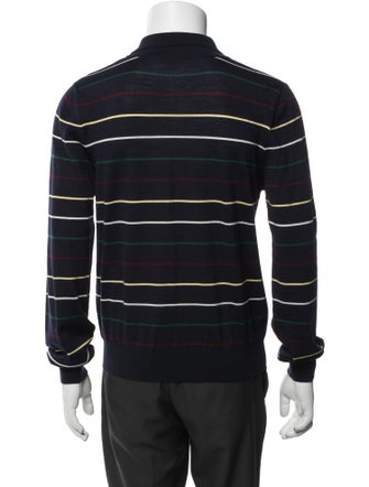 Celine Wool Striped Polo Shirt