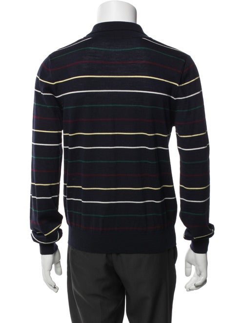 Celine Wool Striped Polo Shirt