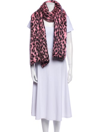 Celine Mohair Animal Print Scarf