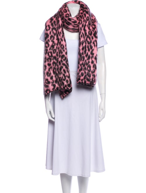 Celine Mohair Animal Print Scarf