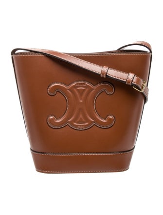 Celine Leather Triomphe Bucket Small 2024