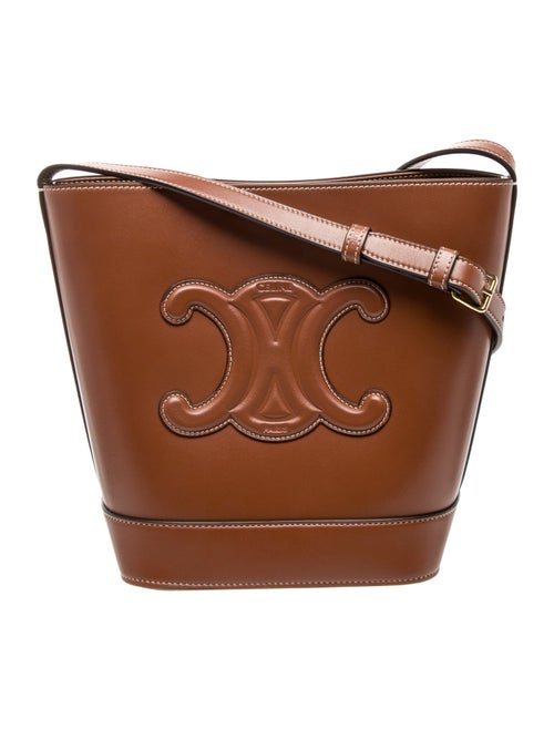 Celine Leather Triomphe Bucket Small 2024