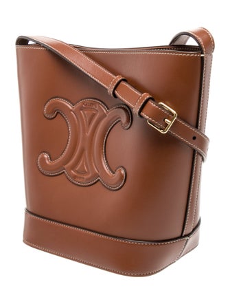 Celine Leather Triomphe Bucket Small 2024