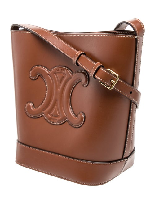 Celine Leather Triomphe Bucket Small 2024