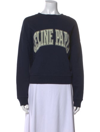 Celine Graphic Print Crew Neck Sweatshirt