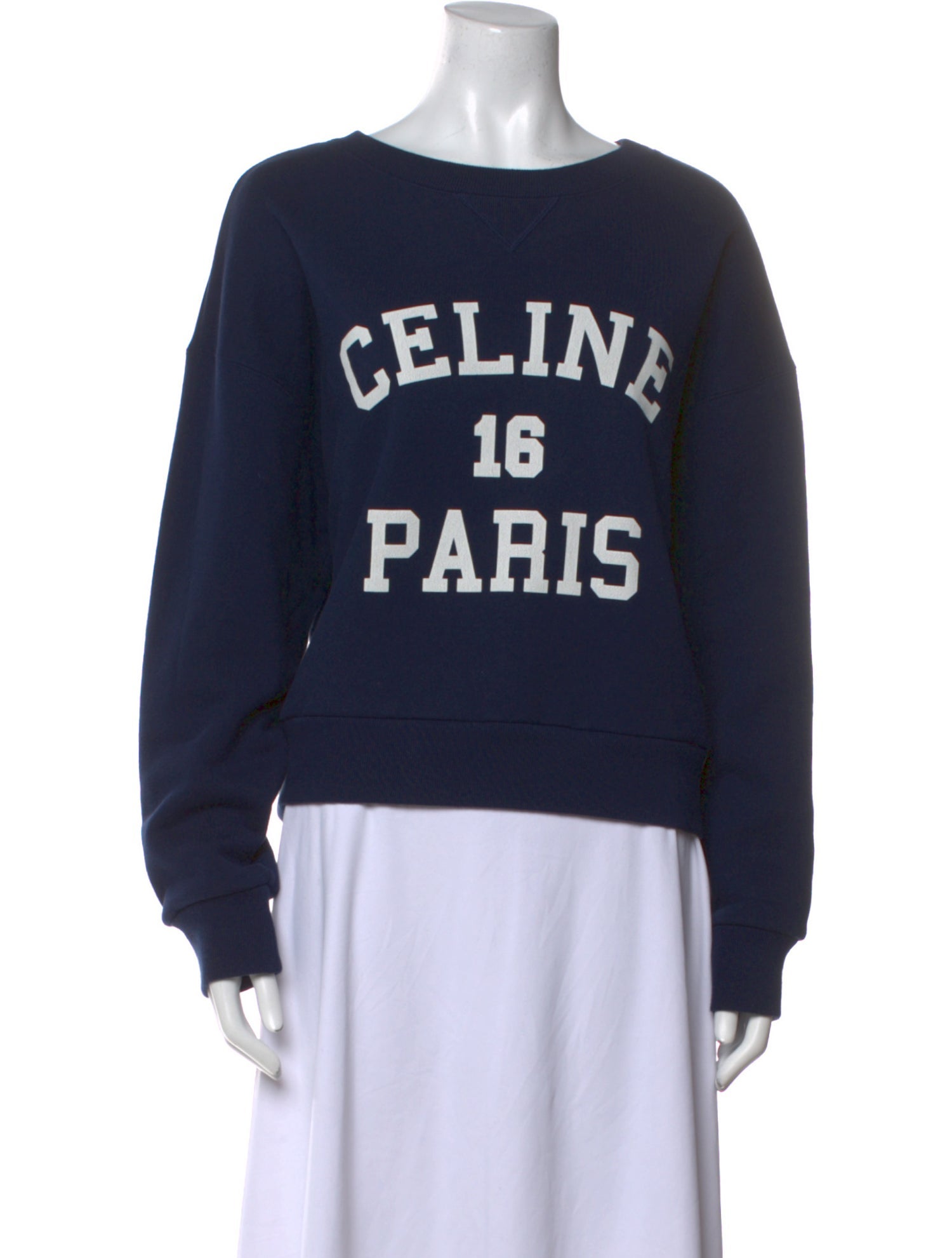 Celine Graphic Print Crew Neck Sweatshirt